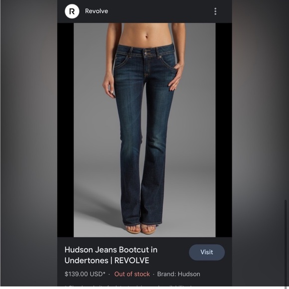 Hudson Jeans Bootcut Style Size 24 Excellent Condition Dark Blue Wash Pants - Picture 6 of 6